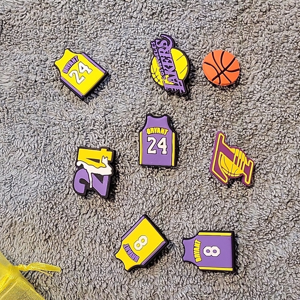 Croc charms 8 piece L.A. Lakers